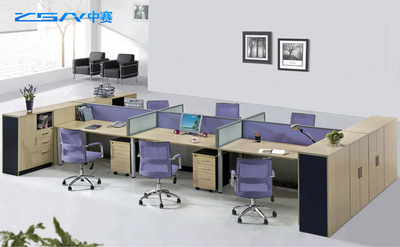 PF-ZY32钢木办公桌柜组合